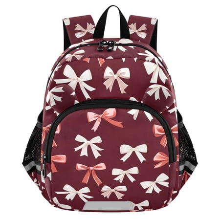 ALAZA Bows Pattern Mini Backpack School Bookbag Age 3-7 Medium