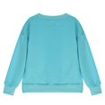 thumbnail image 5 of kamemir Girls Crewneck Sweatshirt Long Sleeve Pullover Tops Drop Shoulder Sweatshirts Side Split(Sky Blue,5-6 Years), 5 of 6
