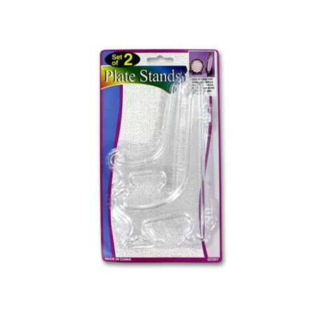 

Bulk Buys GC057-48 Clear Plate Stands on a Blister Card - Pack of 48