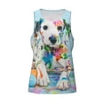 thumbnail image 4 of Easygdp A Funny Little Dalmatian Puppy Men's Tank Top, Sleeveless Muscle T Shirts, Breathable, Quick-Dry, Loose for Gym, Running, Fitness - X-Large, 4 of 9