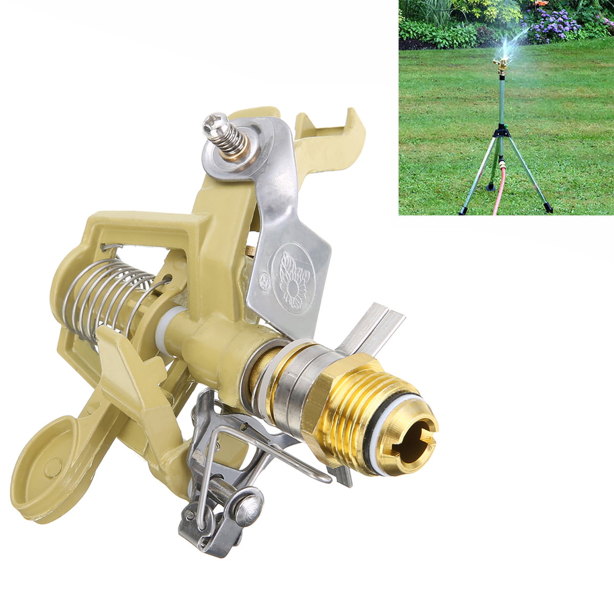 1 Pc Garden Yard Grass Metal Impulse Spike Water Watering Sprinkler Sprayer New 