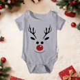 thumbnail image 4 of mgoYE Matching Family Christmas T-Shirt Christmas T-Shirts for Family Couple Outfit Tee Christmas Top Parent-Child Short Sleeves(Grey,6-9 Months), 4 of 5