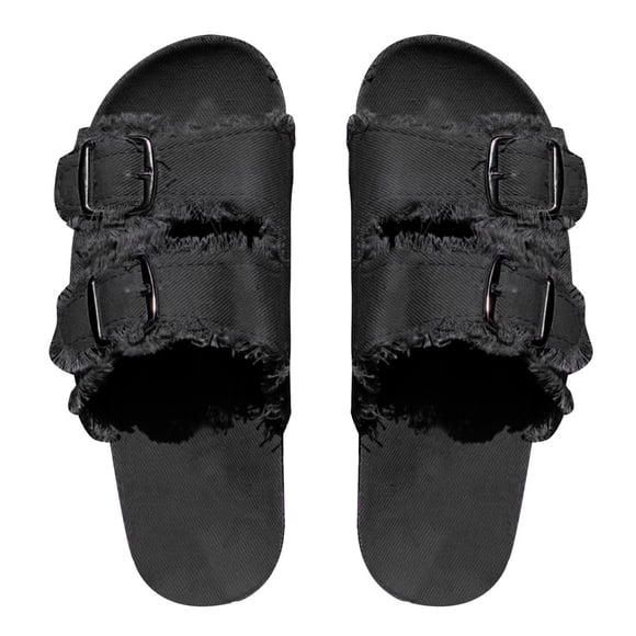 1 Pair Sandals Double Buckle Anti Skid Rubber Women‘s Comfort EVA Slides Sandals for Outdoor