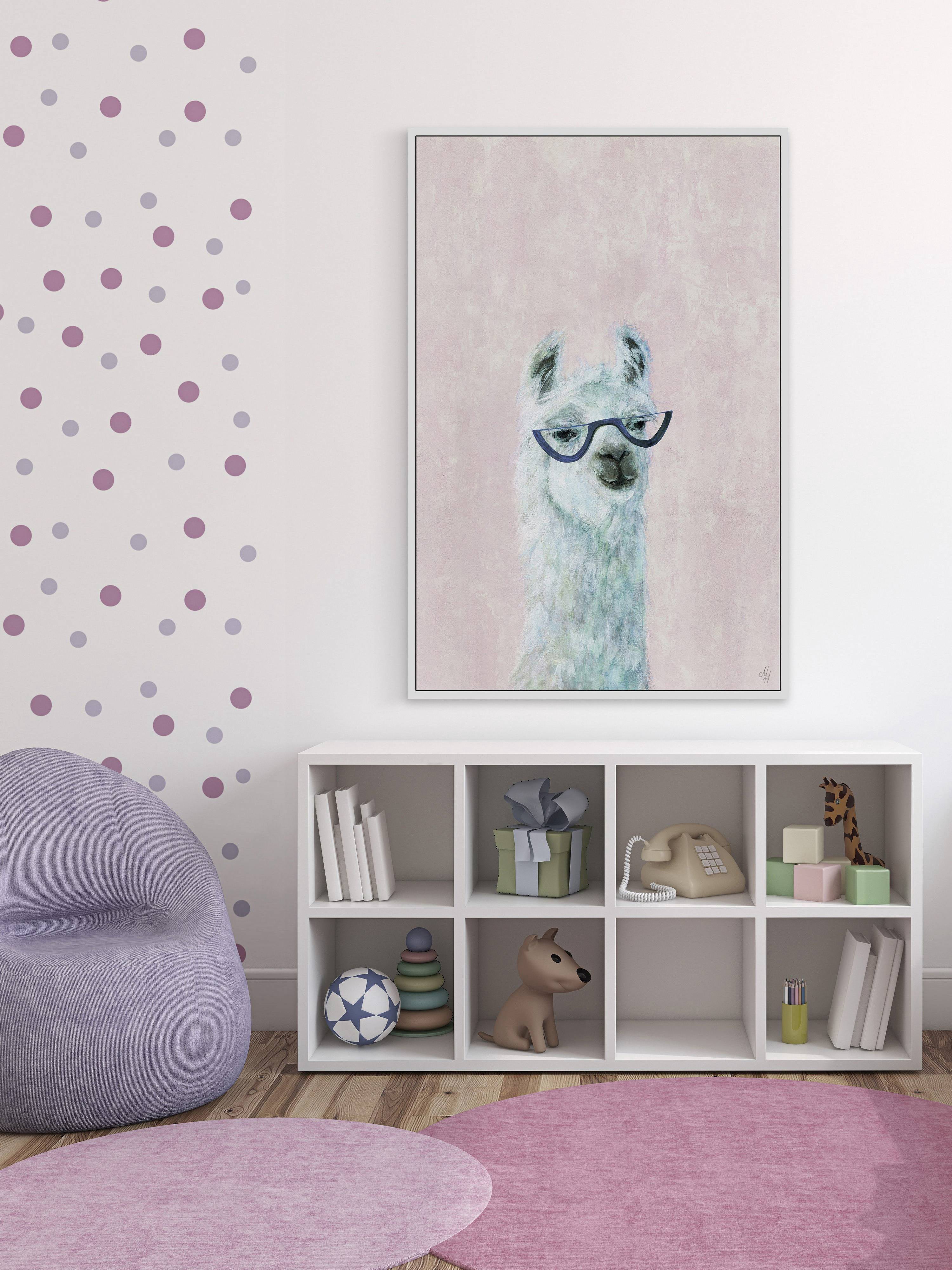 Posh Llama II Floater Framed Painting Print on Canvas