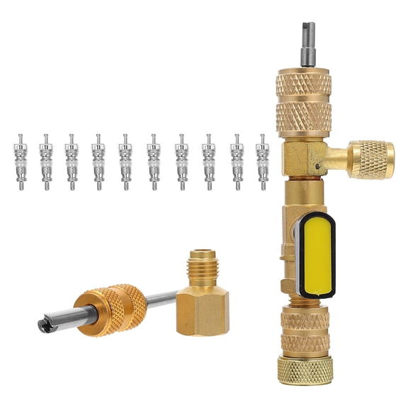 PBPBOX Core Extractor Tool for HVAC Equipment with 3Pcs in Golden Aluminum Alloy