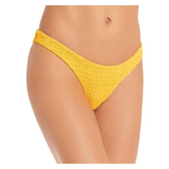 Aqua Swim Womens Smocked Scoop Bikini Swim Bottom