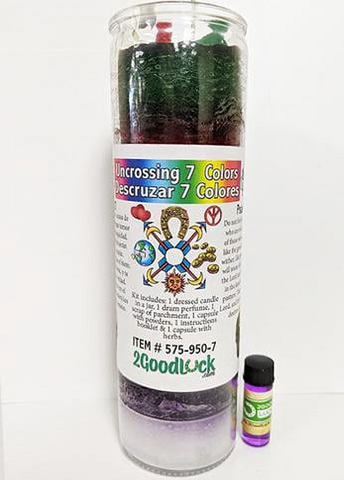 Uncrossing 7 Colors Dressed Candle Kit - Descruzar 7 Colores