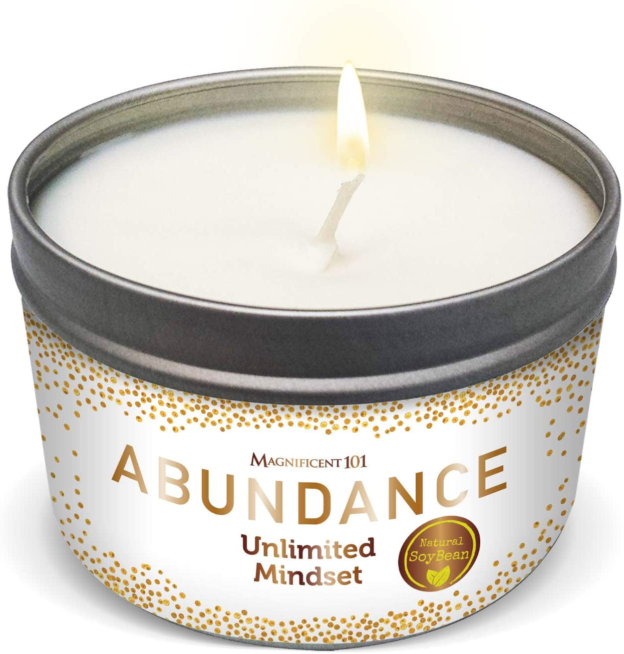 Magnificent 101 6oz Natural Soy Aromatherapy Abundance Intention Candle