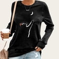 thumbnail image 2 of Camisas Para Mujer Moda Cuello Redondo Camiseta de Manga Larga Otoño Impresión Blusa Tops Sudadera Odeerbi ODB127714, 2 of 4