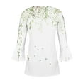 thumbnail image 5 of Mittory Womens Summer Tops 3/4 Sleeve V Neck Floral Print Cotton Tunic Tops Trendy Flowy Tunic Tops, 5 of 5
