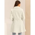 thumbnail image 4 of Abrigo Elegante para Mujer con Solapa Abrigo Largo con Cinturón de Invierno Albaricoque Claro L, 4 of 6