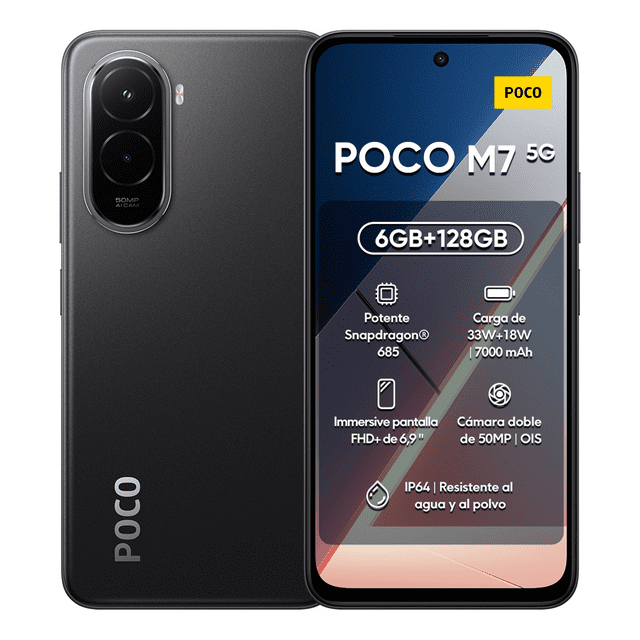 Celular Xiaomi POCO M7 6 GB Ram 128 GB Rom Dual Sim Negro