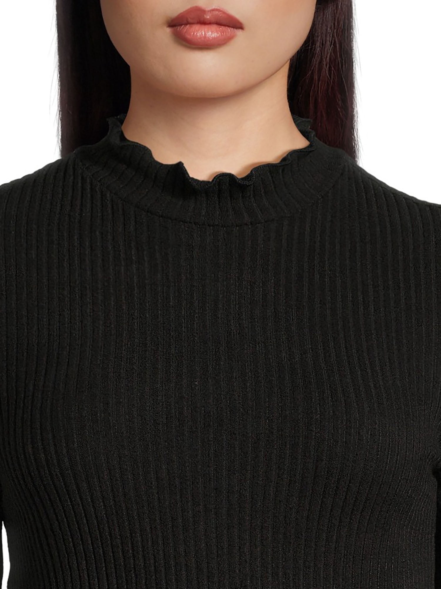 Self Esteem Juniors Mock Neck Ribbed Top