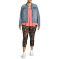 Terra & Sky Women’s Plus Size Printed Capri Leggings, 2Pack
