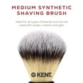 thumbnail image 3 of Kent BLK4S Shaving Brush with Ultra-Soft Silvertext Synthetic Bristles and Black Resin Handle to use with Shave Cream or Soap for a Perfect Lather. Luxury Shaving Since 1777, Made in England, 3 of 6