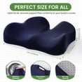 thumbnail image 6 of Lolsea Seat Cushion, Memory Foam Office Chair Cushion, Ergonomic Seat Cushion for Sciatica, Tailbone, Dark Blue, 6 of 8