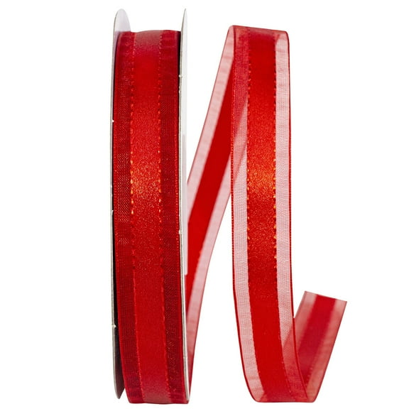 Reliant Ribbon - 25774-065-03J, Ribbon, Red, 5/8 Inch, 25 Yards