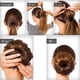 thumbnail image 3 of Molde para el pelo extrapequeño para niños, 6 piezas de moño para el pelo con forma de donut para niñas, mini moldeador de donut para cabello corto y fino (tamaño pequeño, marrón oscuro) MFZFUKR CDWJ282, 3 of 3