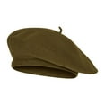 thumbnail image 2 of Top Headwear Adult Solid Color 12 Piece Wool French Bohemian Beret - Olive, 2 of 2