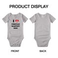 thumbnail image 3 of I Heart Tibetan Mastiff Dog Funny Baby Rompers (Gray, 3-6 Months), 3 of 5