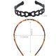 thumbnail image 4 of Aros para el cabello de plástico antideslizantes, 2 uds., bandas anchas para la cabeza con forma de corazón, diademas para el pelo para mujeres, 4 of 8