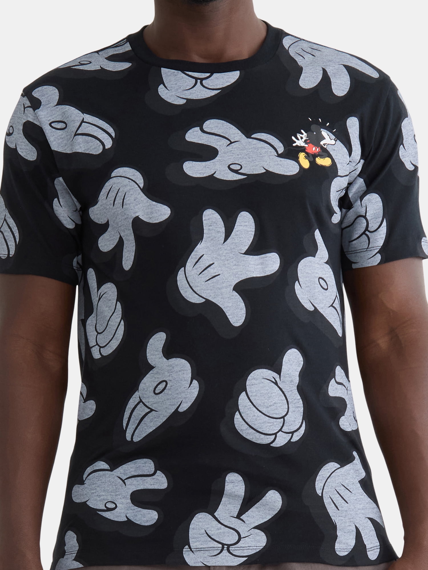 Disney Men's Mickey Lil Guy Graphic Tee with Short Sleeves, Sizes S-3XL
