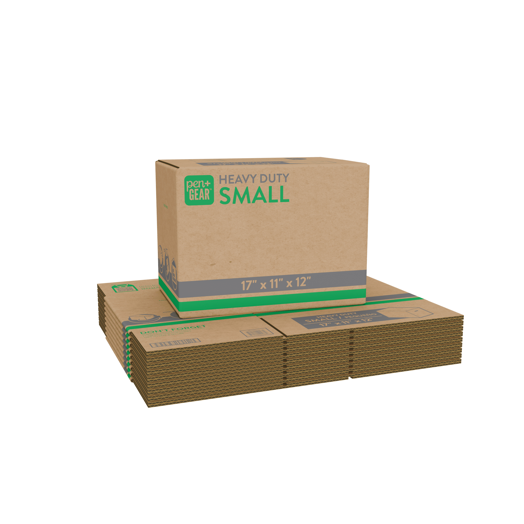 (10 pack) Pen+Gear Small Heavy Duty Kraft Moving Boxes, 17L x 11W x 12H
