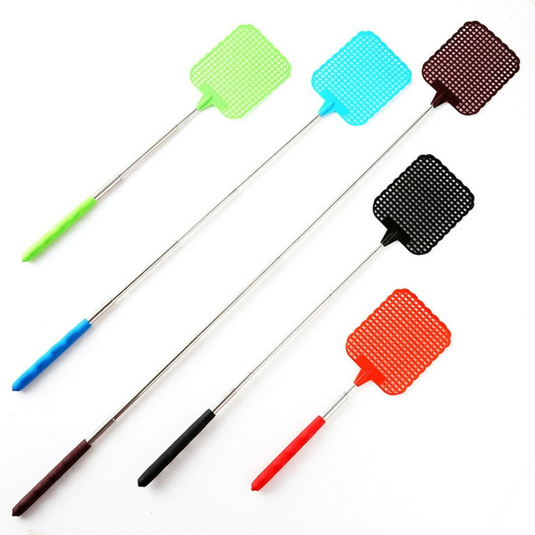 Adjustable Plastic Fly Swatter Home Long Handle Flyswatter Flapper