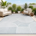 thumbnail image 4 of JONATHAN Y SCANDINAVIAN 4 x 6 Area Rug, Nordby Geometric Arch Striped - Light Blue/Cream, SCN104F-4, 4 of 10