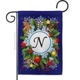 thumbnail image 2 of Breeze Decor 80092 Winter N Monogram 2-Sided Impression Garden Flag - 13 x 18.5 in., 2 of 2