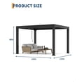 thumbnail image 4 of Tuekys Outdoor Pergola with Adjustable Louvered Roof, Reinforced Aluminum Frame, Integrated Drainage System, Hardtop Gazebo for Patio, Deck, 4 of 6