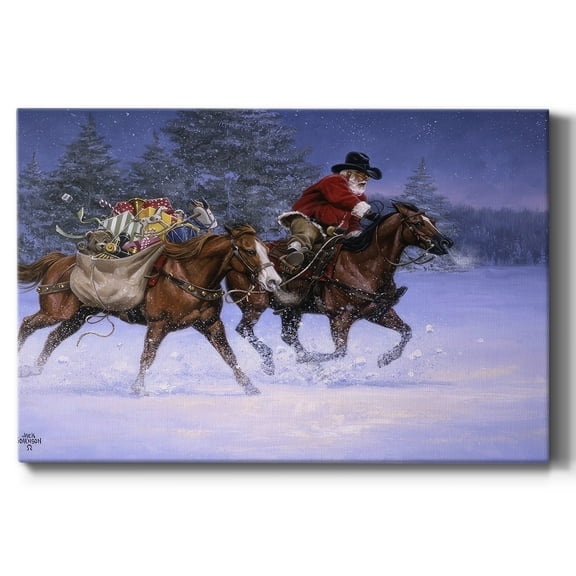 Christmas Rush- Gallery Wrapped Canvas