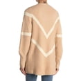 thumbnail image 2 of Lush Chevron Print Tan Knit Sweater Size Small, 2 of 3