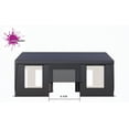 thumbnail image 3 of 10'x 20' Heavy Duty Carport with Roll-up Ventilated Windows, Portable Garage with Removable Sidewalls & Doors for Car, Truck, Boat, Car Canopy with All-Season Tarp, Grey, 3 of 7