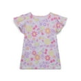thumbnail image 3 of 365 Kids by Garanimals Girls Flutter Sleeve Tee, 2-Pack, Sizes 4-10, 3 of 3