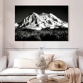 thumbnail image 2 of Elephant Stock Mount Shasta Monochrome Wall Art - Horizontal Canvas Wall Art - Living Room Wall Decor - Nature Canvas - Black And White Decor - 51" x 34", 2 of 8