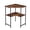 Brown, variant on VECELO Corner Desk, Modern Minimalist with Storage Shelf for Small Spaces, Triangular Design, Black