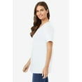 thumbnail image 3 of Woman Within Plus Size Perfect Short-Sleeve V-Neck Tee (Petite Available), 3 of 6