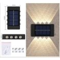 thumbnail image 1 of Lámpara de pared para exteriores Ip65, luces solares impermeables para exteriores, para jardín, valla, patio, garaje (luz cálida), 1 of 1