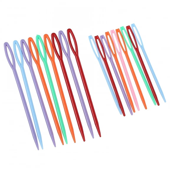 VANIDO 18 pcs Plastic Hand Sewing Yarn Darning Tapestry Needles Craft 9.3cm; 7cm each 9Pcs