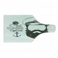 thumbnail image 1 of Anchor Cutting Board, Portrait of a Faceless Captain with Hat and Beard Seaman Character Illustration, Tempered Glass Cutting and Serving Board, Wine Bottle Shape, Brown White, by Ambesonne, 1 of 1