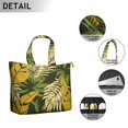 thumbnail image 3 of Aloha Travel Bag Leafy Palm Inspired Weekender Tote with Hawaiian Floral Jungle Leaves Print, Tropical Leaf Duffel for Beach Vacation, Lightweight, 3 of 5