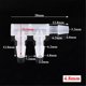 thumbnail image 2 of 30 Pcs F-Type Three Way Connector PP Side 4.8mm Water Pipe Joint, 2 of 5