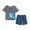 Light Blue#, variant on Utoimkio Toddler Baby Boy Summer Shorts Set Short Sleeve Button Down Shirt and Shorts 2Pcs Cute Print Summer Outfits Size 4-8T