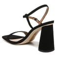 thumbnail image 3 of Sam Edelman Kit Black Square Toe Slingback Strap Cylindrical Block Heel Sandals (Black, 6.5), 3 of 5