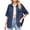 Dark Blue, variant on Frostluinai Denim Jacket for Women Short Sleeve Lapel Collar Jean Jackets Button Down Loose Fall Jackets Lounge Coats with Pocket