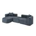 thumbnail image 5 of 114" Cloud Sectional Couch with L-Shape Chaise, Modular Sofa with Movable Ottoman, Upholstered Couches for Living Room Bedroom, No Assembly Required (Gray), 5 of 11