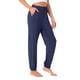 thumbnail image 4 of Pantalones de pijama para mujer INSPIRE CHIC, suaves y cómodos, pantalones de lounge, ropa de dormir con bolsillo, color azul marino, 4 of 6
