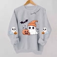 thumbnail image 4 of Women's Halloween Sweatshirt Cute Ghost Print Long Sleeve Crew Neck Relaxed Fit Casual Pullover Fall Holiday Party Tops 2026, 4 of 5