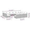 thumbnail image 4 of vidaXL 13 Piece Garden Lounge Set with Cushions Black Poly Rattan, 4 of 4